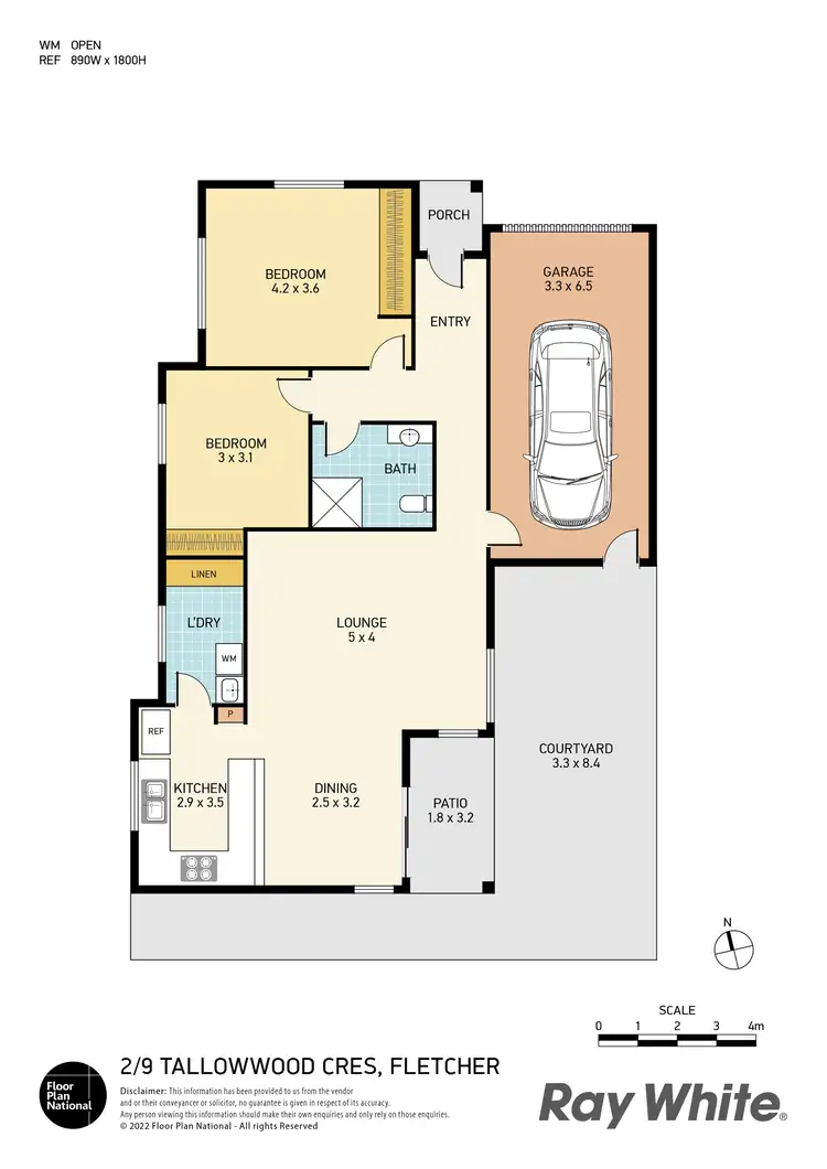 Floorplan of Homely unit listing, 2/9 Tallowwood Crescent, Fletcher NSW 2287