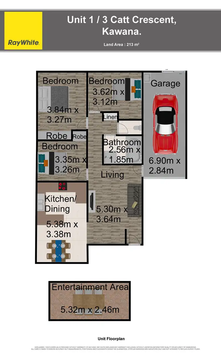 Floorplan of Homely unit listing, 1/3 Catt Crescent, Kawana QLD 4701