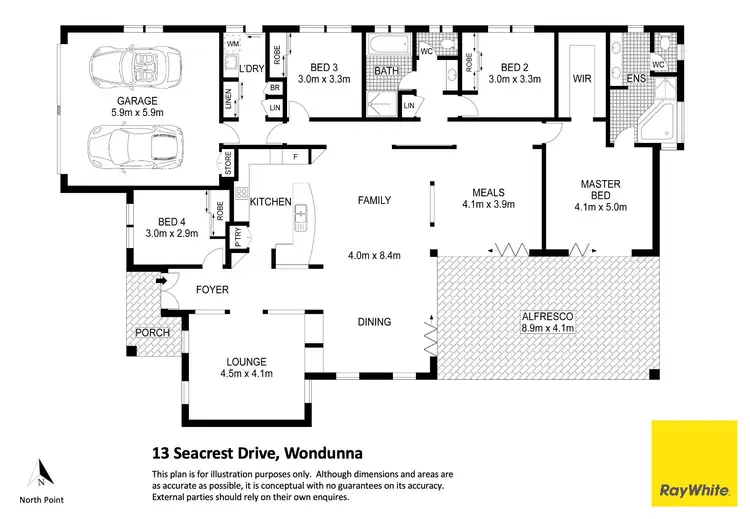 Floorplan of Homely house listing, 13 Seacrest Drive, Wondunna QLD 4655