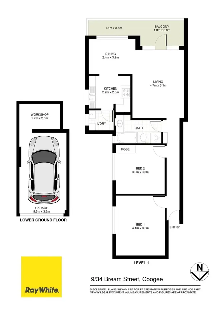 Floorplan of Homely apartment listing, 9/34 Bream Street, Coogee NSW 2034