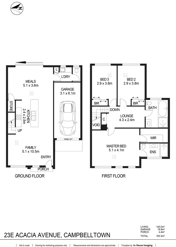 Floorplan of Homely house listing, 23E Acacia Avenue, Campbelltown SA 5074