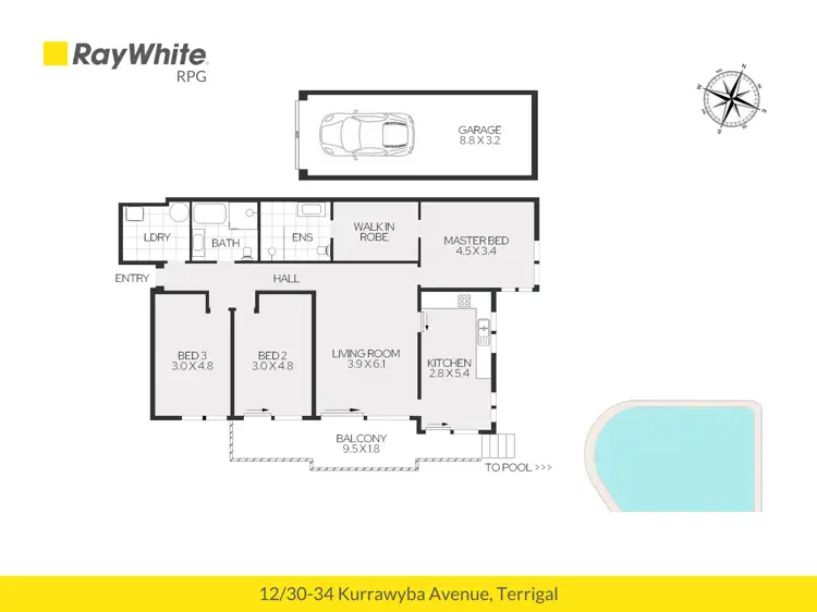 Floorplan of Homely apartment listing, 12/30-34 Kurrawyba Avenue, Terrigal NSW 2260