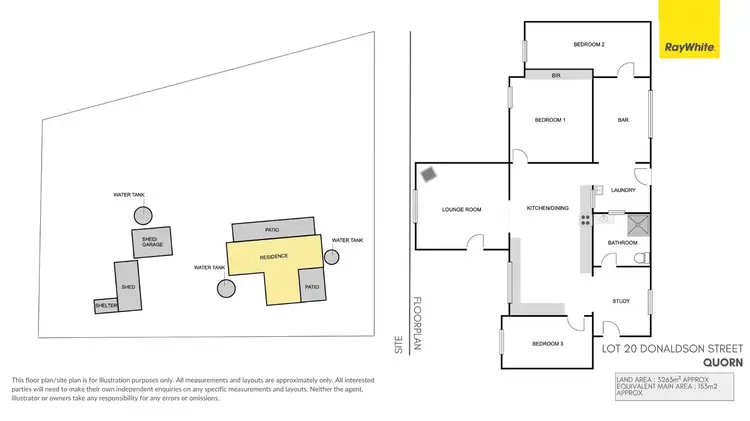 Floorplan of Homely house listing, Lot 20 Donaldson Street, Quorn SA 5433
