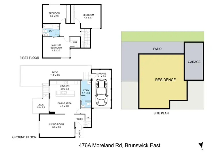 Floorplan of Homely house listing, 476A Moreland Road, Brunswick West VIC 3055