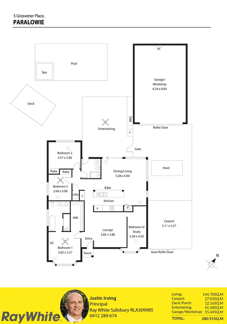 Floorplan of Homely house listing, 5 Grosvenor Place, Paralowie SA 5108