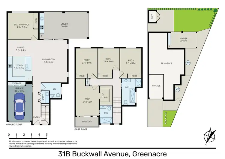 Floorplan of Homely semi-detached listing, 31B Buckwall Avenue, Greenacre NSW 2190