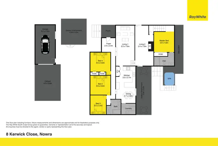 Floorplan of Homely house listing, 8 Kerwick Close, Nowra NSW 2541