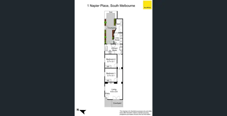 Floorplan of Homely unit listing, 1 Napier Place, South Melbourne VIC 3205