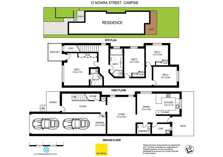 Floorplan of Homely semi-detached listing, 12 Nowra Street, Campsie NSW 2194