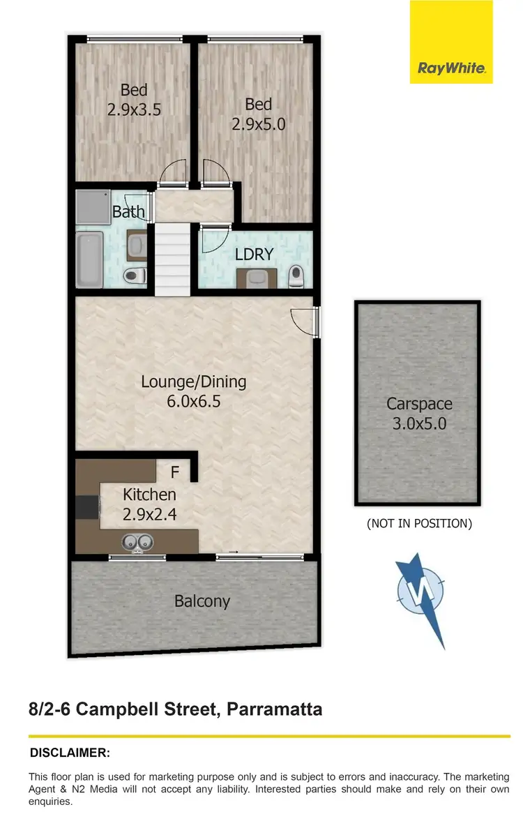 Floorplan of Homely unit listing, 8/2-6 Campbell Street, Parramatta NSW 2150