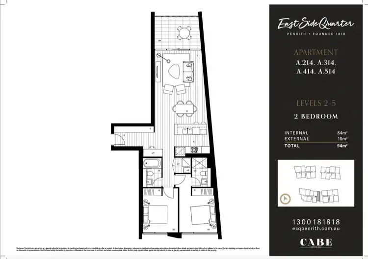 Floorplan of Homely apartment listing, B414/10 Ransley Street, Penrith NSW 2750