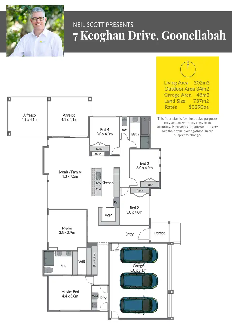 Floorplan of Homely house listing, 7 Keoghan Drive, Goonellabah NSW 2480