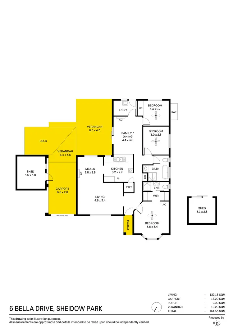 Floorplan of Homely house listing, 6 Bella Drive, Sheidow Park SA 5158