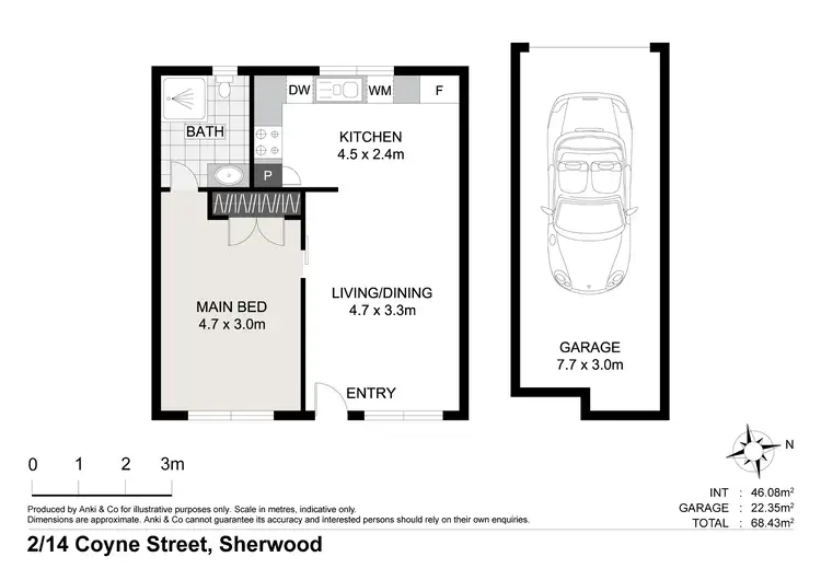 Floorplan of Homely unit listing, 2/14 Coyne Street, Sherwood QLD 4075