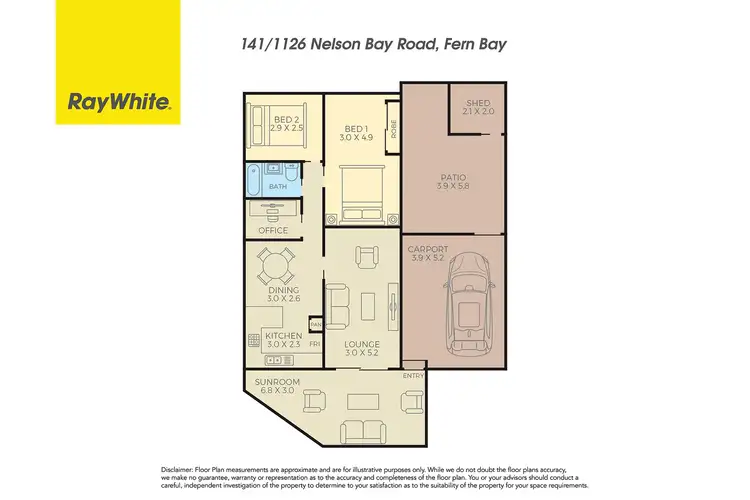 Floorplan of Homely retirement listing, 141/1126 Nelson Bay Road, Fern Bay NSW 2295