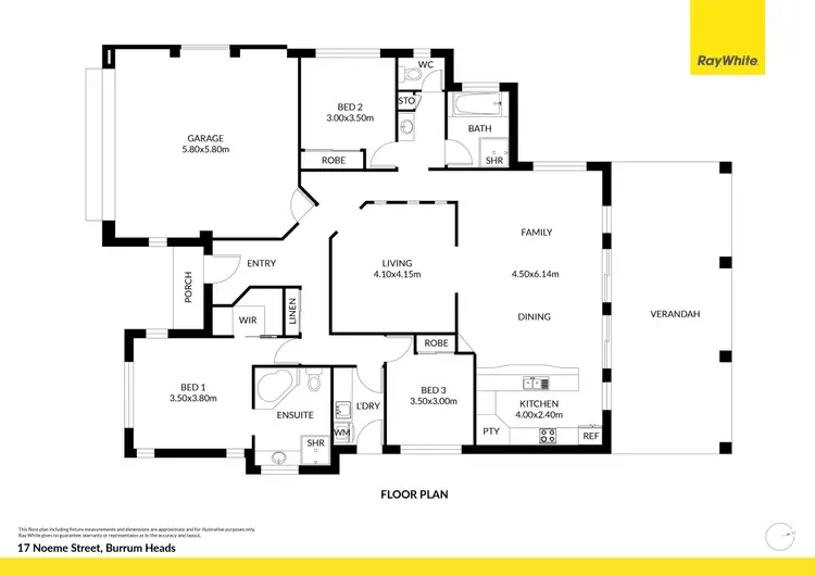 Floorplan of Homely house listing, 17 Noeme Street, Burrum Heads QLD 4659