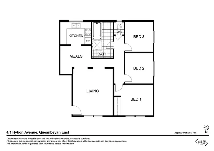 Floorplan of Homely unit listing, 4/1 Hybon Avenue, Queanbeyan East NSW 2620
