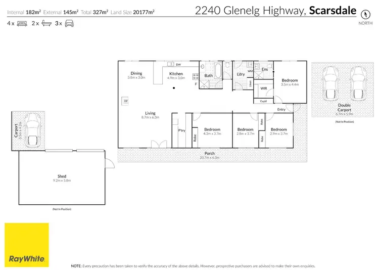 Floorplan of Homely house listing, 2240 Glenelg Highway, Scarsdale VIC 3351