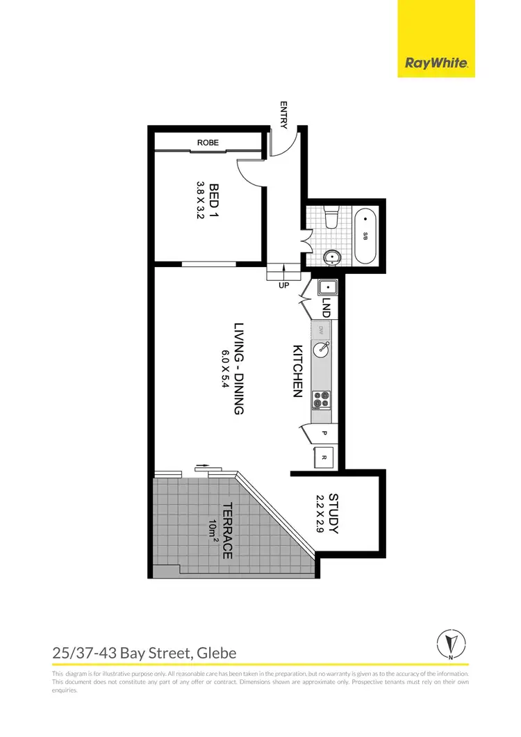 Floorplan of Homely apartment listing, 25/37-43 Bay Street, Glebe NSW 2037