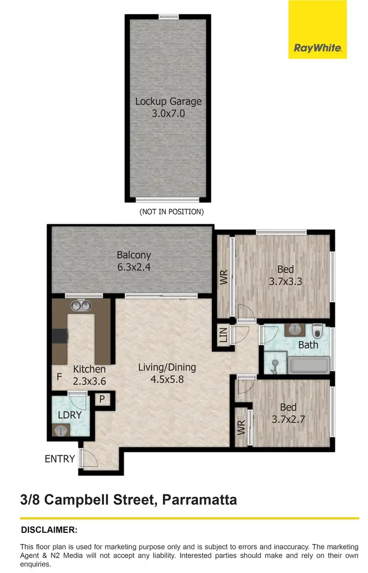 Floorplan of Homely unit listing, 3/8-10 Campbell Street, Parramatta NSW 2150