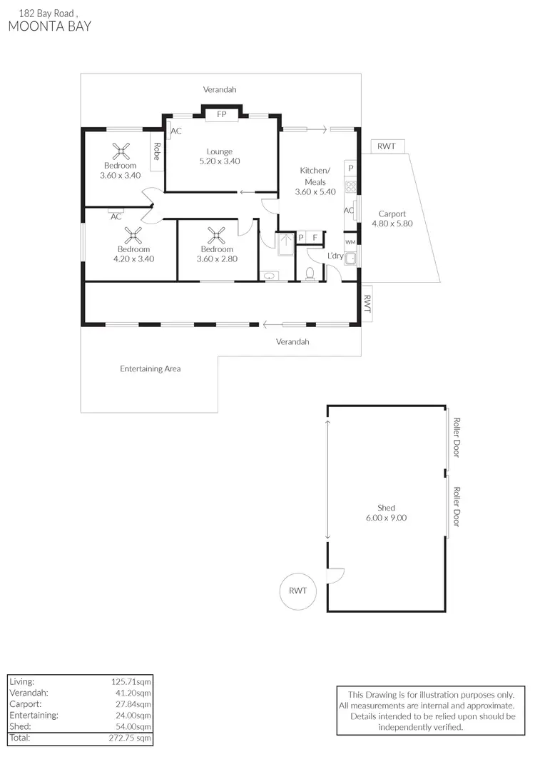 Floorplan of Homely house listing, 182 Bay Road, Moonta Bay SA 5558