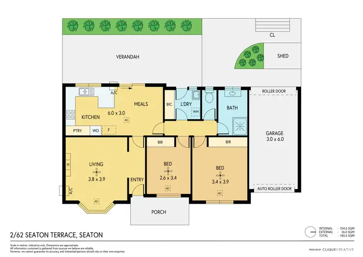 Floorplan of Homely unit listing, 2/62 Seaton Terrace, Seaton SA 5023