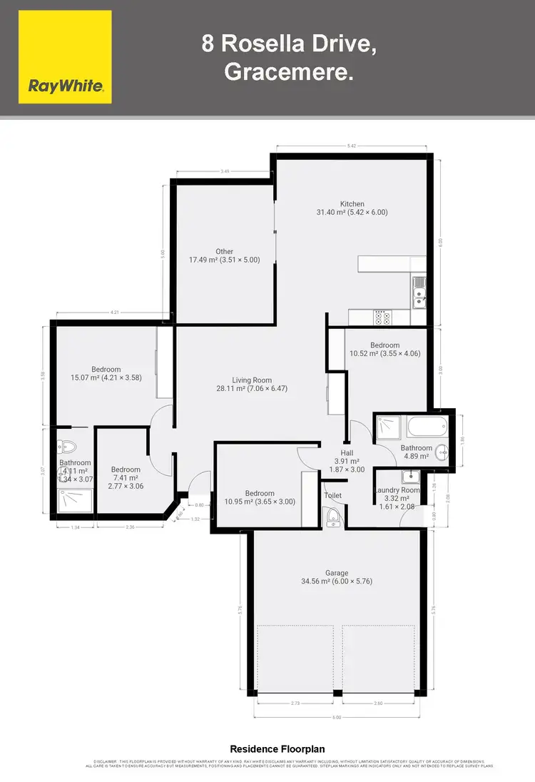 Floorplan of Homely house listing, 8 Rosella Drive, Gracemere QLD 4702