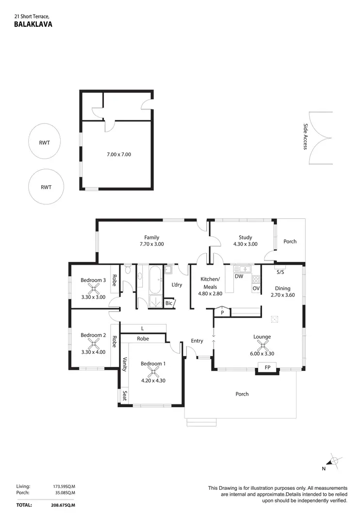 Floorplan of Homely house listing, 21 Short Terrace, Balaklava SA 5461