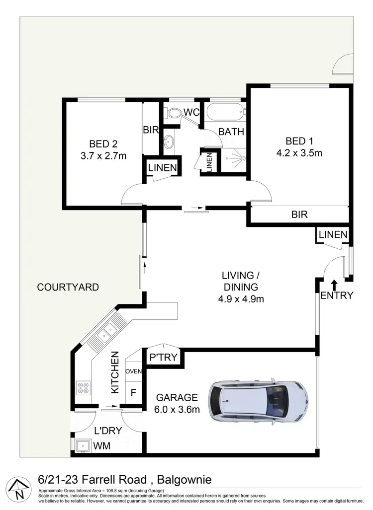 Floorplan of Homely villa listing, 6/21-23 Farrell Street, Balgownie NSW 2519