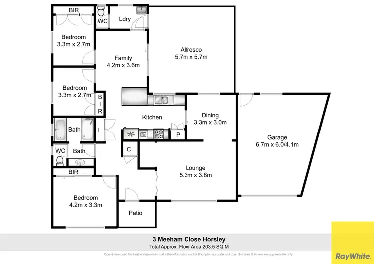 Floorplan of Homely house listing, 3 Meehan Close, Horsley NSW 2530