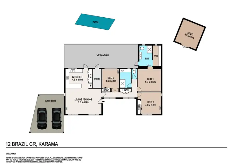 Floorplan of Homely house listing, 12 Brazil Crescent, Karama NT 812