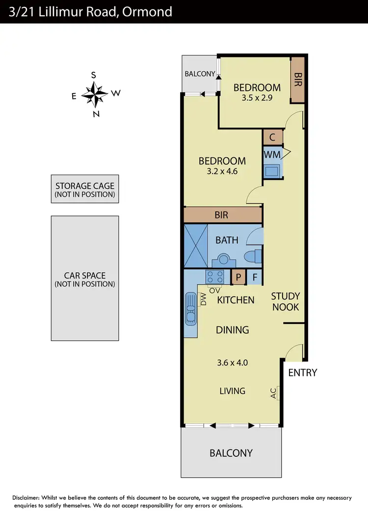 Floorplan of Homely apartment listing, 3/21 Lillimur Road, Ormond VIC 3204