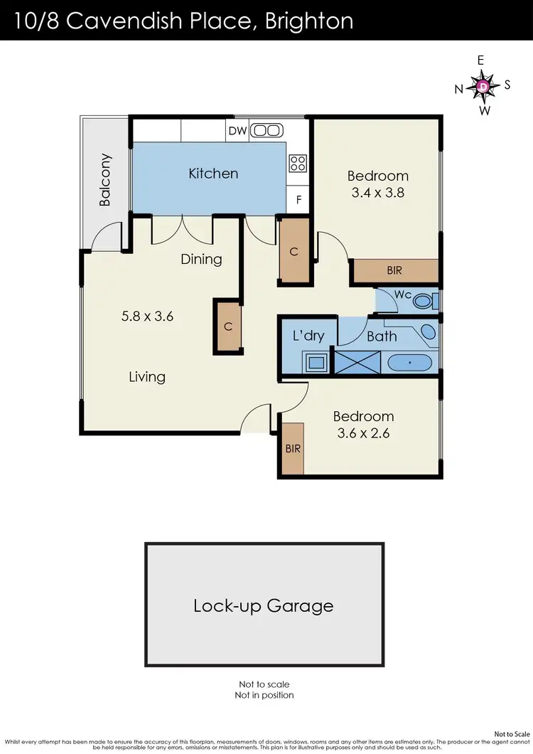 Floorplan of Homely apartment listing, 10/8 Cavendish Place, Brighton VIC 3186