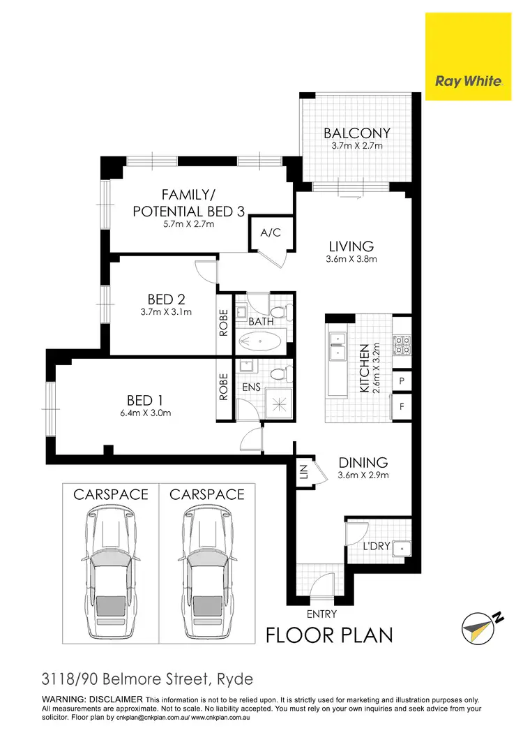 Floorplan of Homely apartment listing, 3118/90 Belmore Street, Ryde NSW 2112