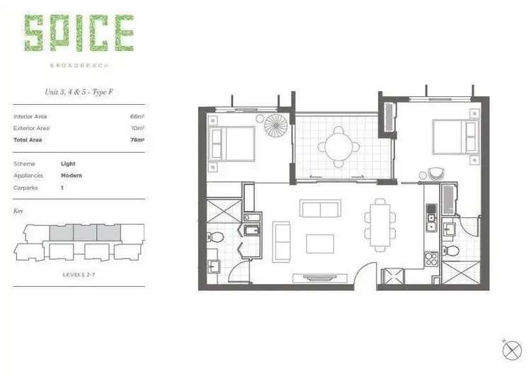 Floorplan of Homely apartment listing, 303/9 Hooker Boulevard, Broadbeach Waters QLD 4218