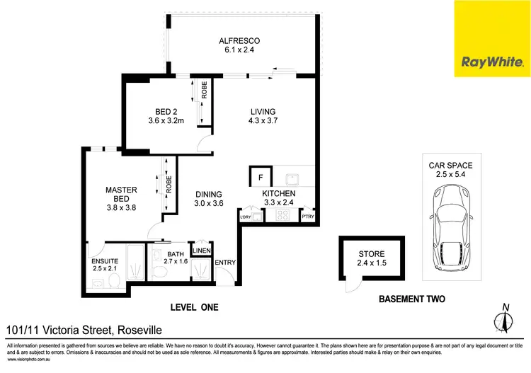 Floorplan of Homely unit listing, 101/11 Victoria Street, Roseville NSW 2069