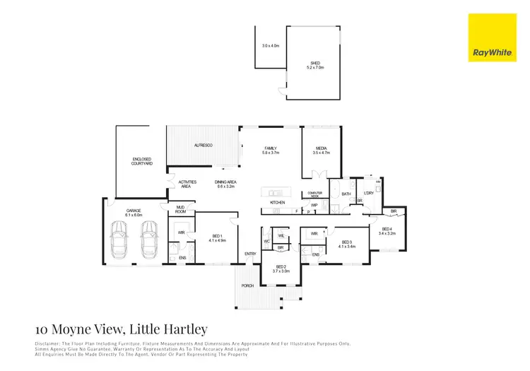 Floorplan of Homely house listing, 10 Moyne View, Little Hartley NSW 2790