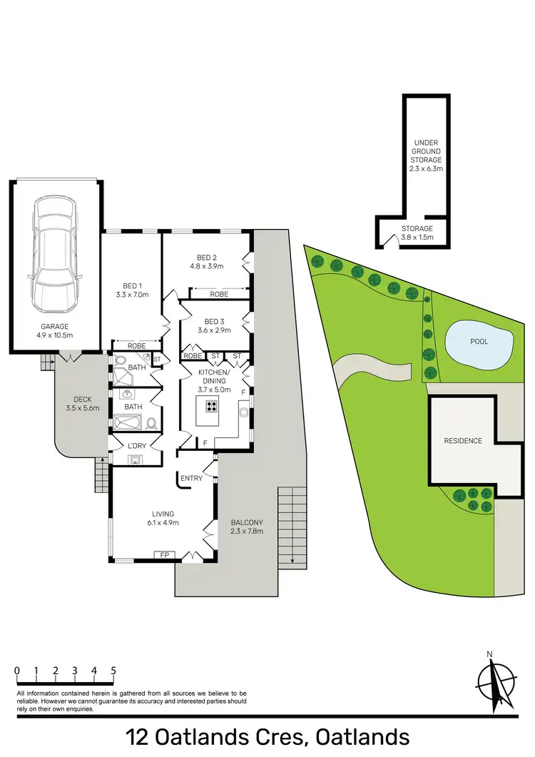 Floorplan of Homely house listing, 12 Oatlands Crescent, Oatlands NSW 2117