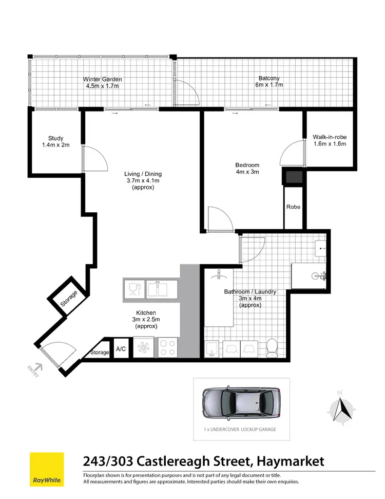 Floorplan of Homely apartment listing, 243/303-321 Castlereagh Street, Haymarket NSW 2000