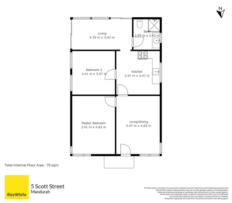 Floorplan of Homely house listing, 5 Scott Street, Mandurah WA 6210