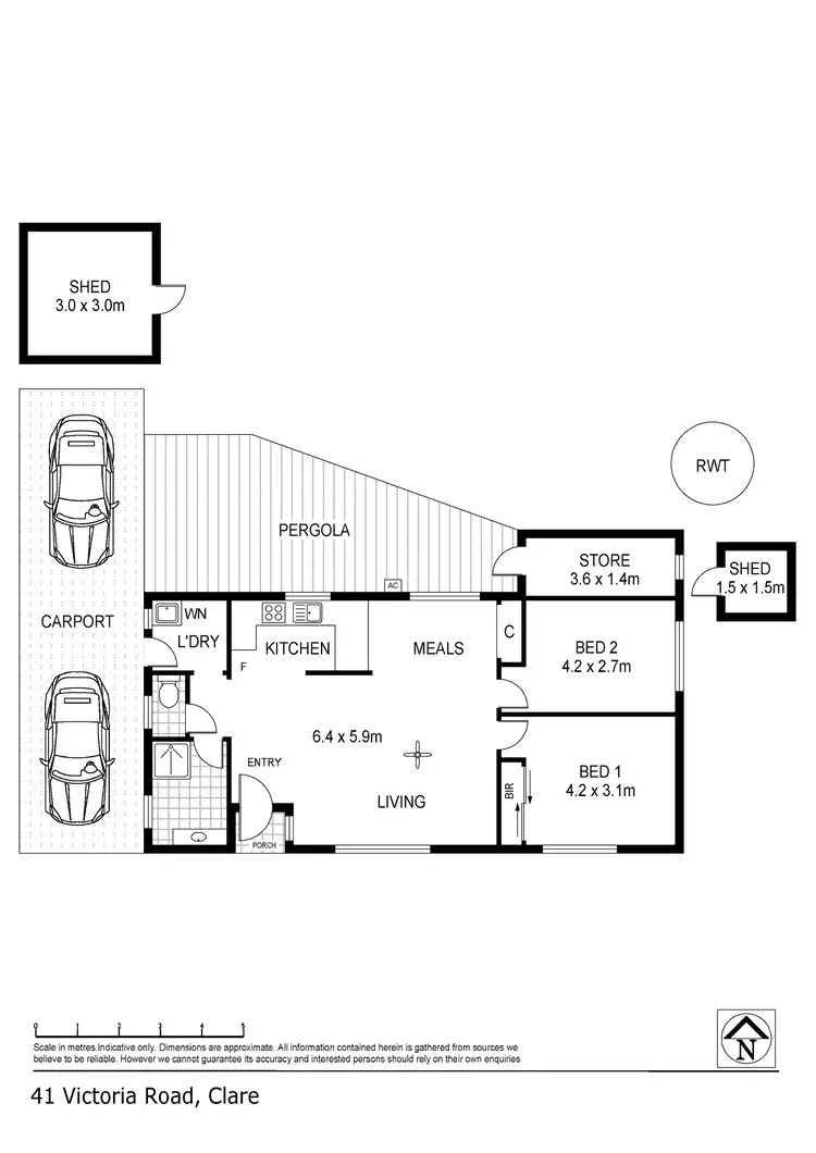 Floorplan of Homely house listing, 41 Victoria Road, Clare SA 5453