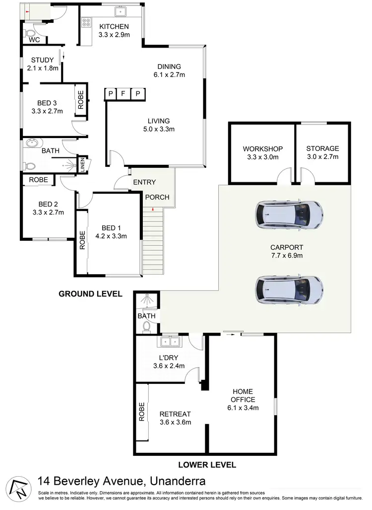Floorplan of Homely house listing, 14 Beverley Avenue, Unanderra NSW 2526