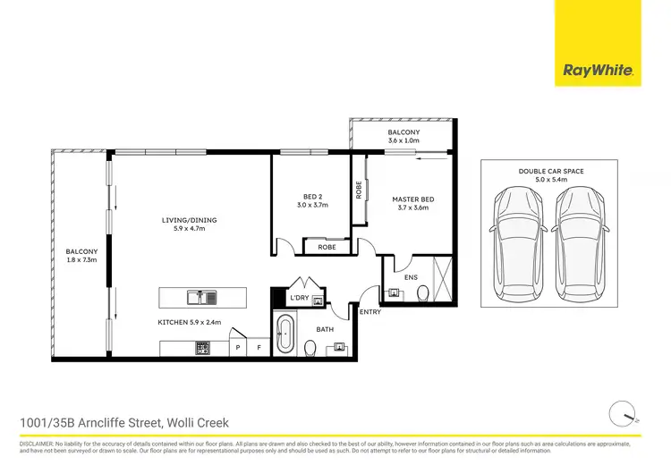 Floorplan of Homely apartment listing, 1001/35B Arncliffe Street, Wolli Creek NSW 2205