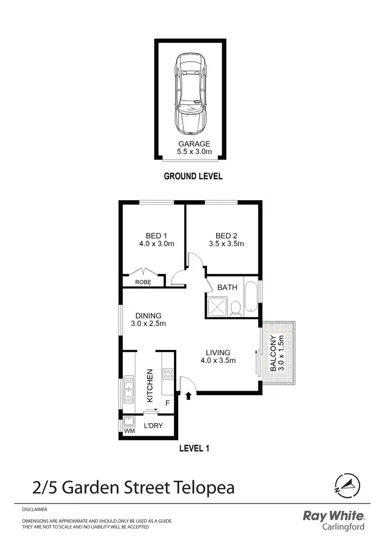 Floorplan of Homely unit listing, 2/5 Garden Street, Telopea NSW 2117