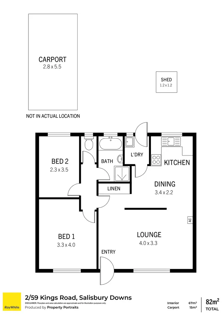 Floorplan of Homely house listing, 2/59 Kings Road, Salisbury Downs SA 5108