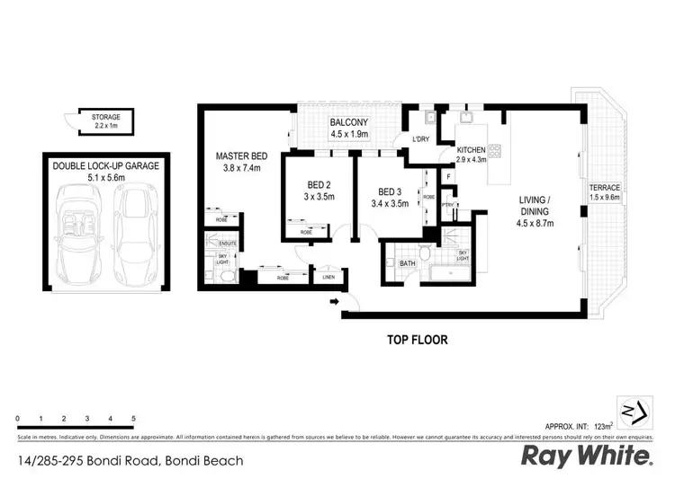 Floorplan of Homely apartment listing, 14/285-295 Bondi Road, Bondi NSW 2026