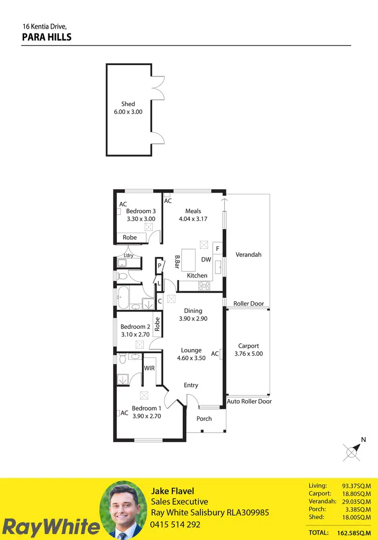 Floorplan of Homely house listing, 16 Kentia Drive, Para Hills West SA 5096