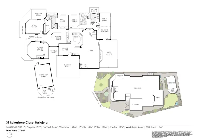 Floorplan of Homely house listing, 39 Lakeshore Close, Ballajura WA 6066
