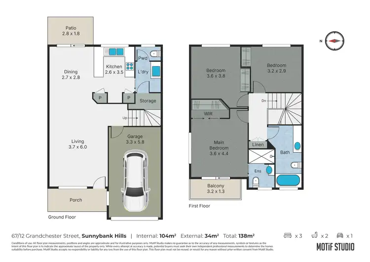 Floorplan of Homely townhouse listing, 67/12 Grandchester Street, Sunnybank Hills QLD 4109
