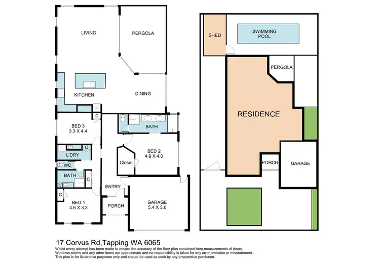 Floorplan of Homely house listing, 17 Corvus Road, Tapping WA 6065